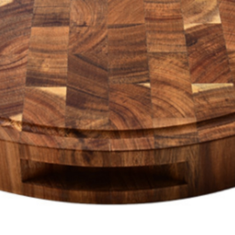 Practical Acacia Wood End Grain Cutting Boards Wooden Butcher Block Meat Cutting Wood Thick Board Round Wood Chopping Boards