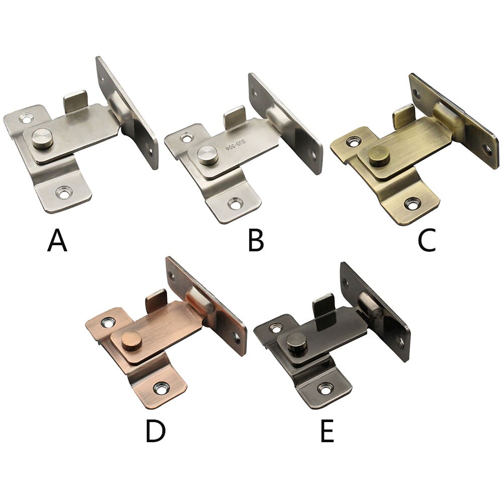 Thick Window Home Hasp Door Latch Right Angle Safety Sliding Barn Flip Lock Bathroom Universal Stainless Steel Anti-theft Gate