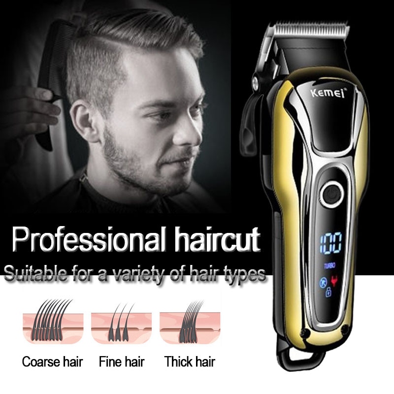 Kemei Trimmer Professionele Tondeuse Haar Snijmachine Tondeuse Elektrische Kapsel Machine Haar Kapper Gereedschap 5