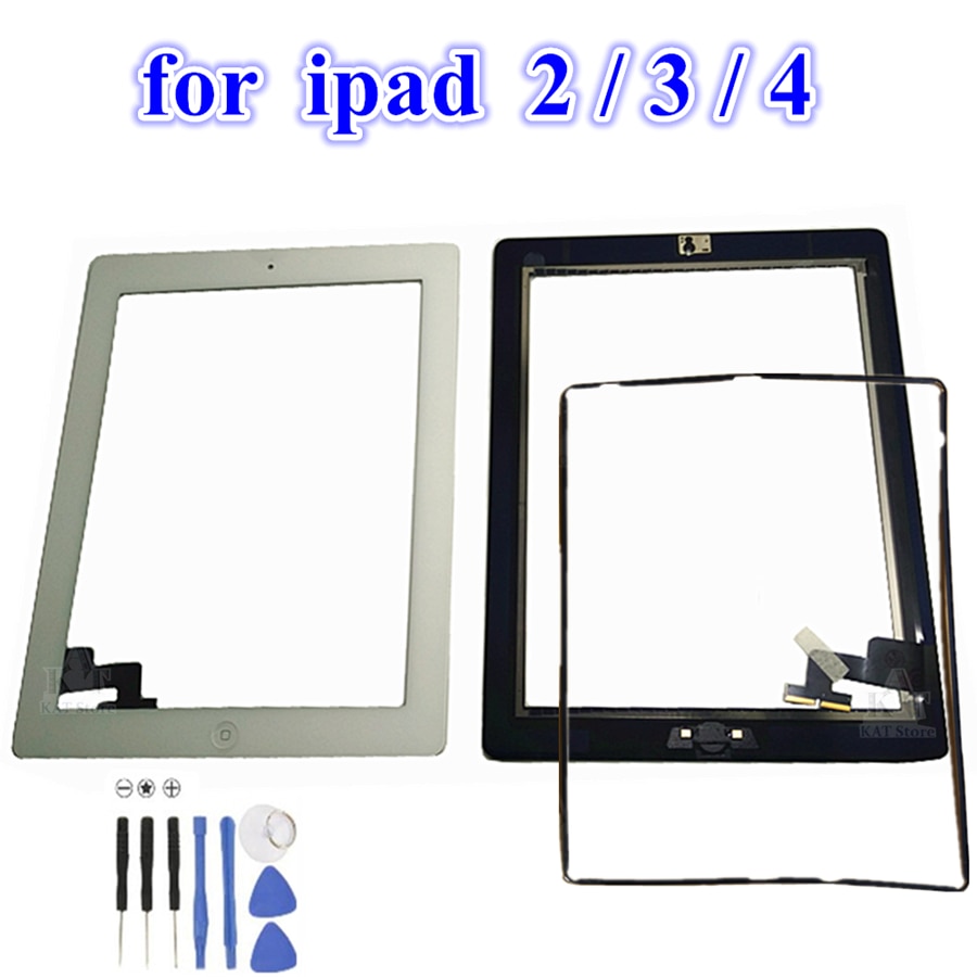 1Pcs 9.7 "Touch Screen Voor Ipad 2 A1395 A1396 A1397 Front Touch Screen Digitizer Sensor Glass Panel Frame voor Ipad 3 A1416 A1430