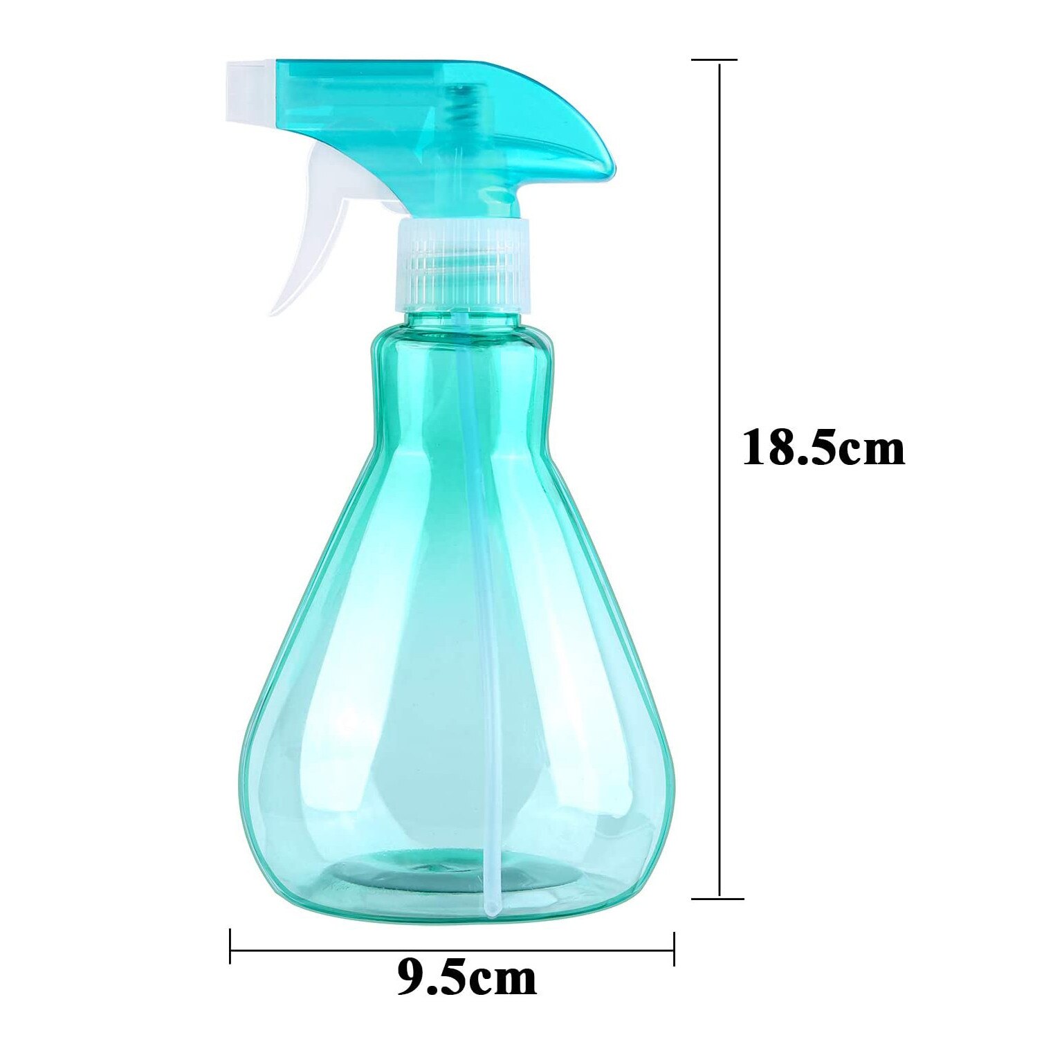 2021Top home decor2 piece spray bottle empty plastic bottle sprayer for cleaning, gardening, feeding, 500ml (blue + green)