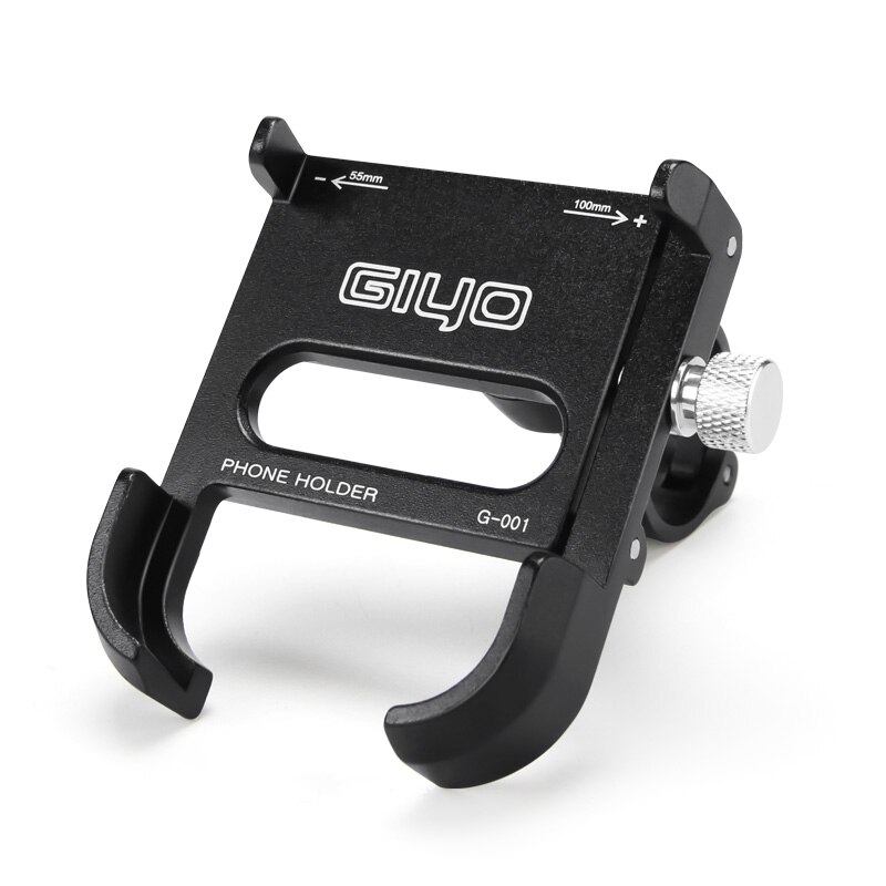 Support de téléphone portable pour vélo en alliage d&#39;aluminium, Clip de guidon pour vtt: Black