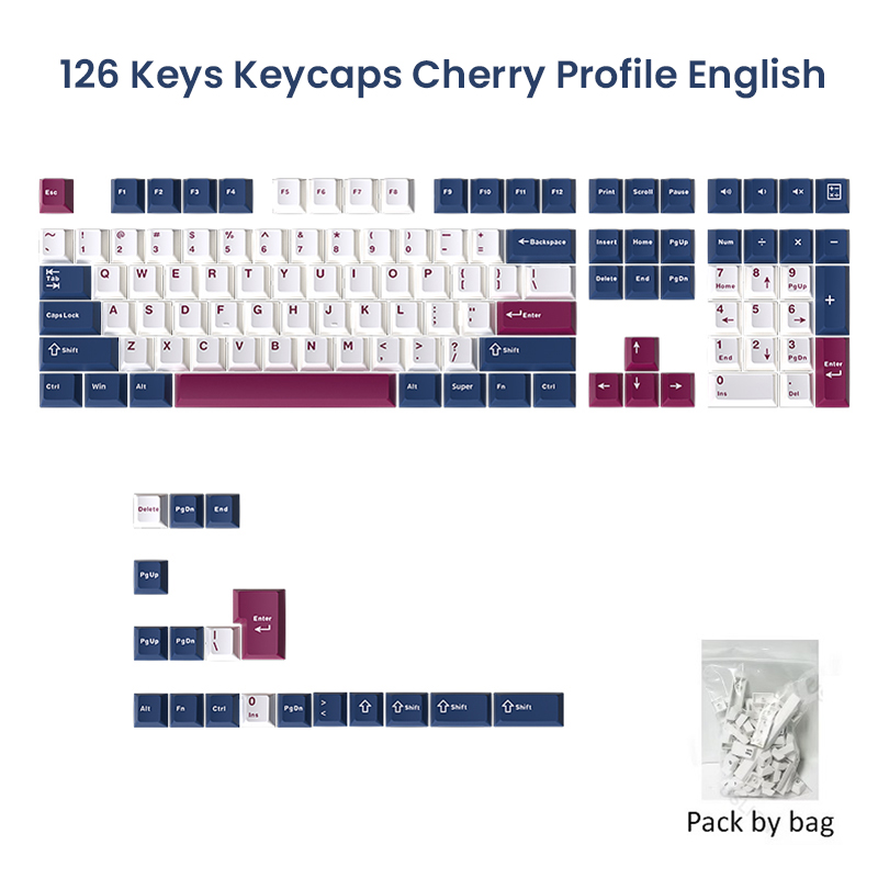 GMK Keycap Double Shot 126 Keys PBT Cherry Keycaps Mechanical Game Keyboard Wireless for MX Switch Key cap GMK67 GMK87 Keycaps ﻿