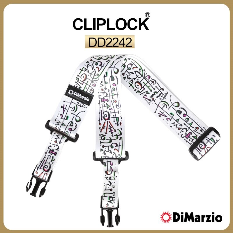 Dimarzio Steve Va Signature Gitarre Strap, Erhältlich in Standard/Cliplock: DD2242 ClipLock
