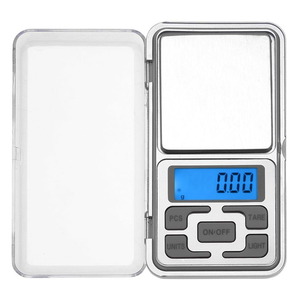 Mini Precision Digital Scale Portable Blue Backlight LCD Pocket Electronic Scale for Gold Jewelry Balance Gram Scales