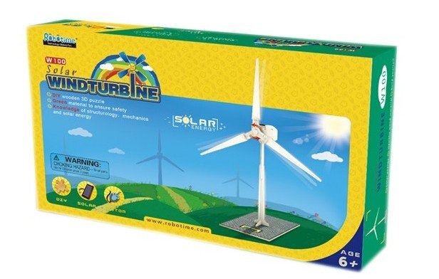 Candice guo holzspielzeug holz modell Solar- Energie windturbine Mini windmühle montieren lustige gebäude freundlicher geburtstagsgeschenk W100 Kasten