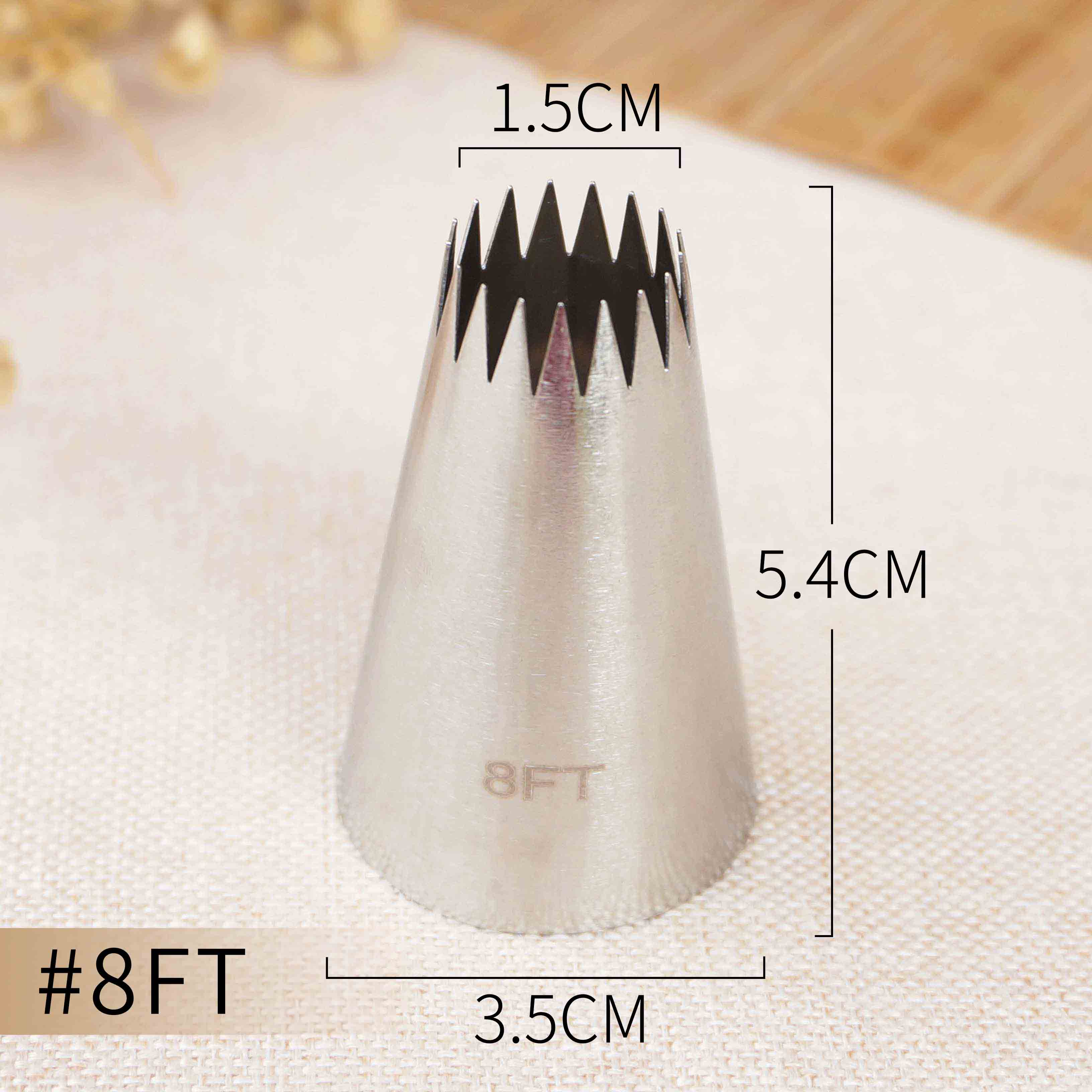 #6FT #7FT #8FT #9FT tamanho grande aberto estrela tubulação bico bolo decoração pastelaria dicas de confeitaria bakeware cozinha cookies ferramentas de aço inoxidável: 8FT