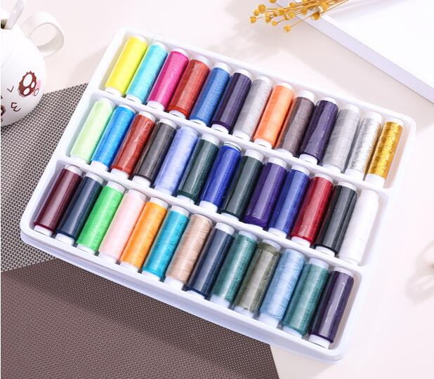 39 Color 200 Yard Sewing Thread Sewing Tools Quilting Supplies Polyester Embroidery Thread for Sewing Machine Hand Stitching GYH