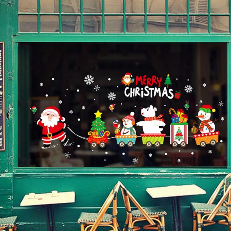 Frohe Weihnachten Zauberstab Aufkleber Fenster Glas Aufkleber Hause Weihnachten Dekorationen Weihnachten Ornamente Weihnachten Neue Jahr Wohnkultur