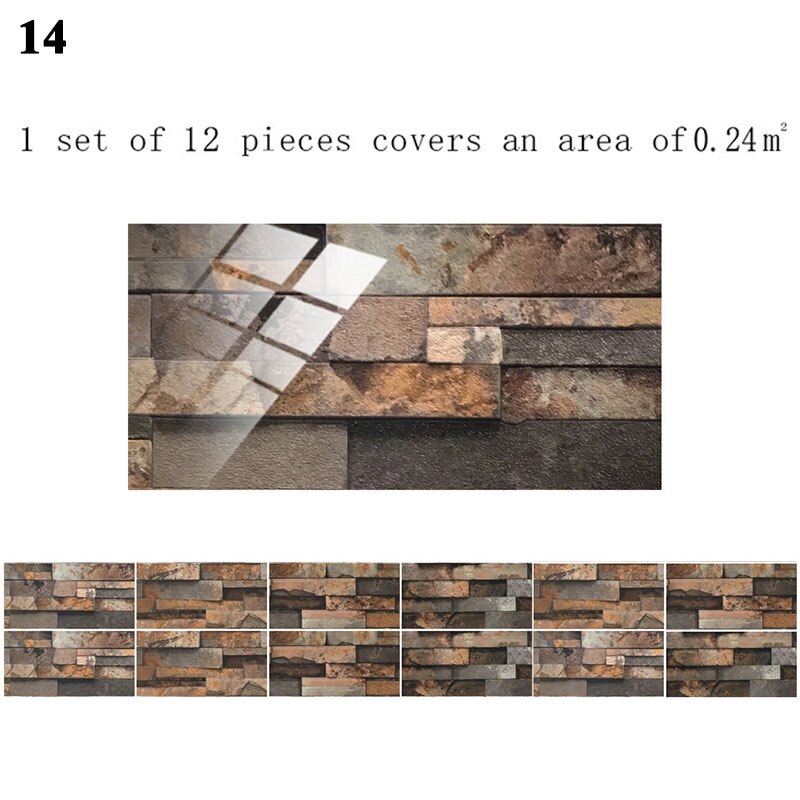 12 Stuks Floor Stickers Zelfklevende Badkamer Keuken Tegel Stickers Decoratieve Waterdichte Antislip Dikke Slijtvaste: 14