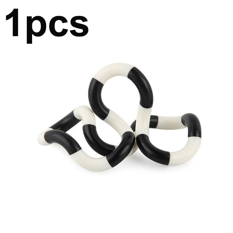 2Pcs Zappeln Anti Stress Spielzeug Twist Erwachsene Dekompression Spielzeug Kind Verformung Seil Perfekte für Stress kind zu Spielen Spielzeug: blackWhite1p