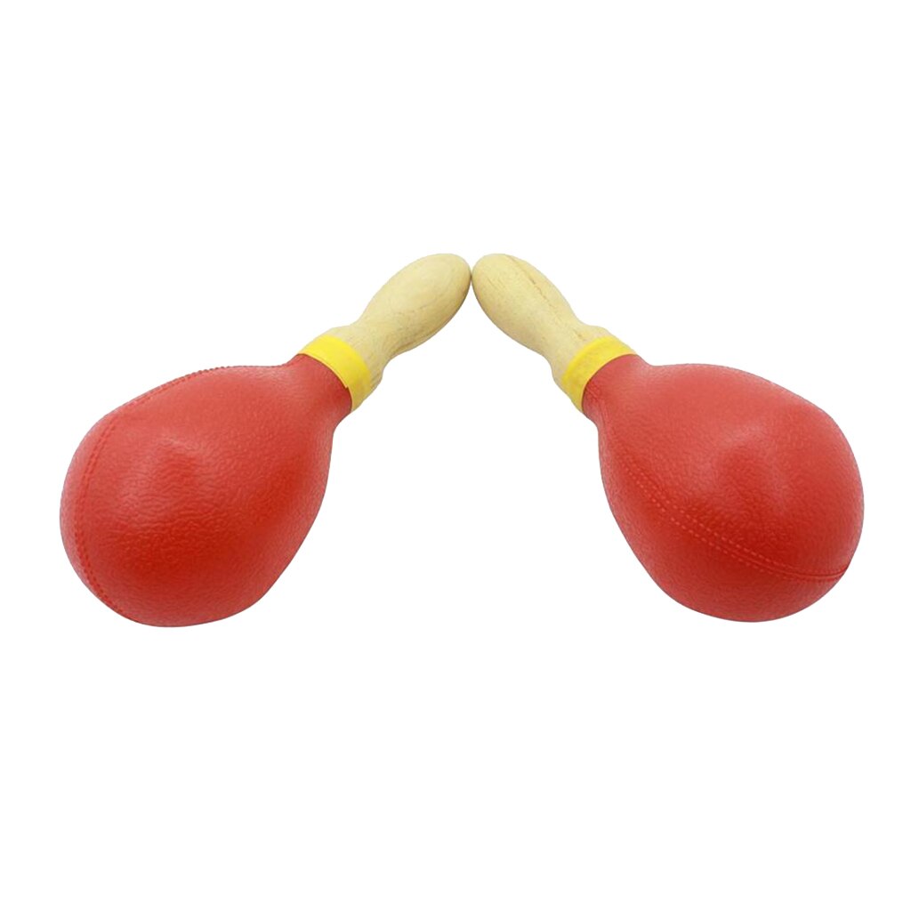 Juego de Maracas de madera de percusión de 2 manos, con sonido brillante y excelente instrumento Musical