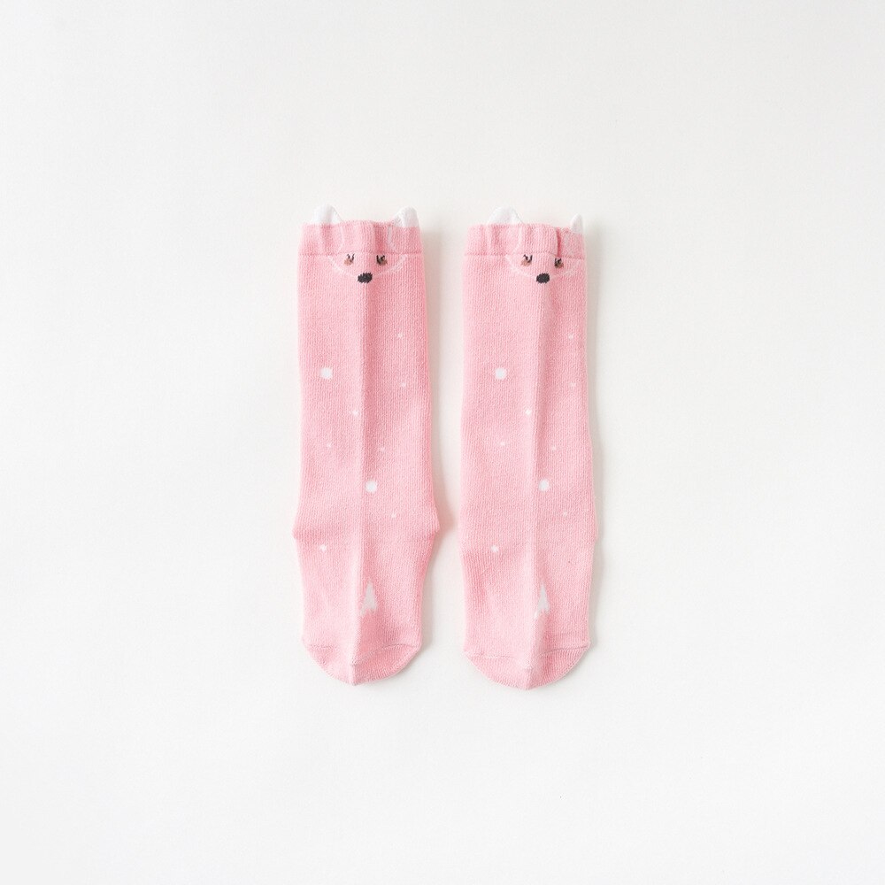 Lente En Herfst Antislip 0-3T Baby Meisjes Sokken Losse Mond Kids Sokken Cartoon Lange Buis jongens Sokken Zuigeling Knie Hoge Sokken: 8 / S 0-1T( Bottom10CM)