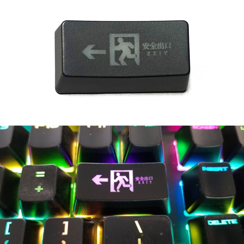 R1 2U Backspace Keycap Shine Through Keycaps ABS Etched Backlit Keyboard Keycap