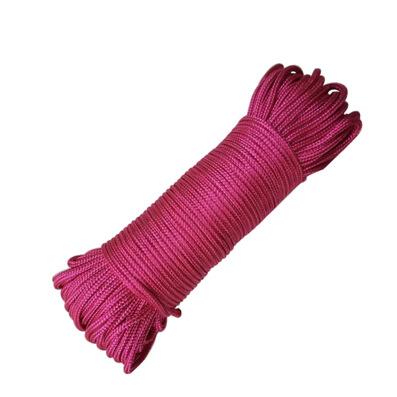 Cuerda de paracaídas de supervivencia, Paracord de 2mm, 5M, 10M, 20M, 30M, un núcleo, cuerda para acampar, escalada, senderismo, pulsera artesanal: Rojo y verde / 5M