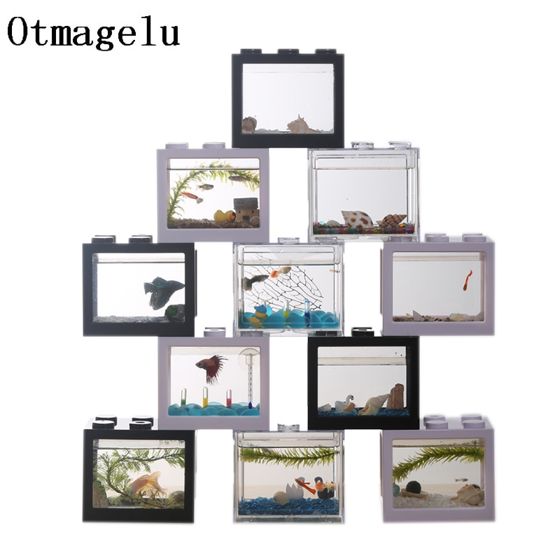 Mini Aquarium Combinable , petit Aquarium Betta, boîte à fourmis, boîte à chenilles, bricolage aménagement paysager d'aquarium