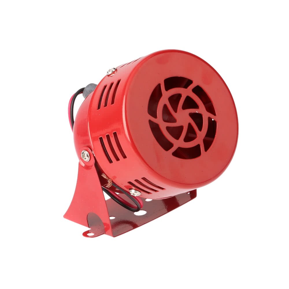 12V 3 Automotive Luchtalarm Hoorn Auto Vrachtwagen Motor Aangedreven Alarm Rood