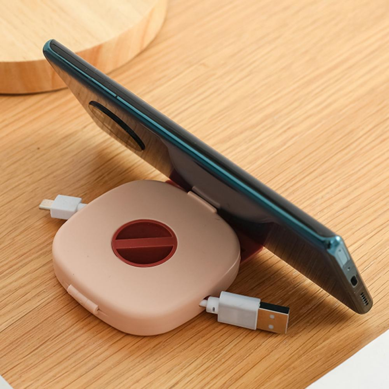 Organizador de cables, caja enrolladora de cables giratoria, estuche de almacenamiento de cables portátil de plástico, soporte para cargador Usb, Cable de ratón, almacenamiento de cables para auriculares