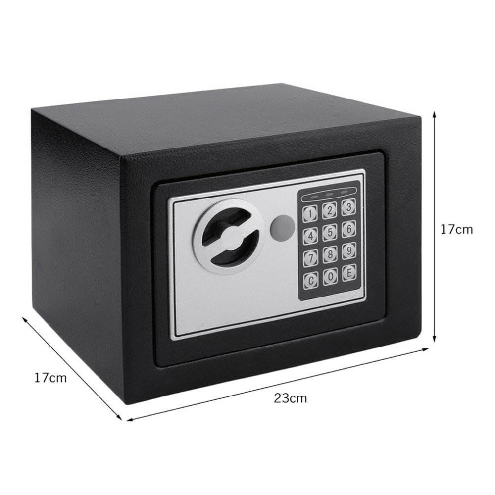 Electronic Safe Box With Digital Keypad Lock 4.6L Mini Jewelry Storage Case Storage Box