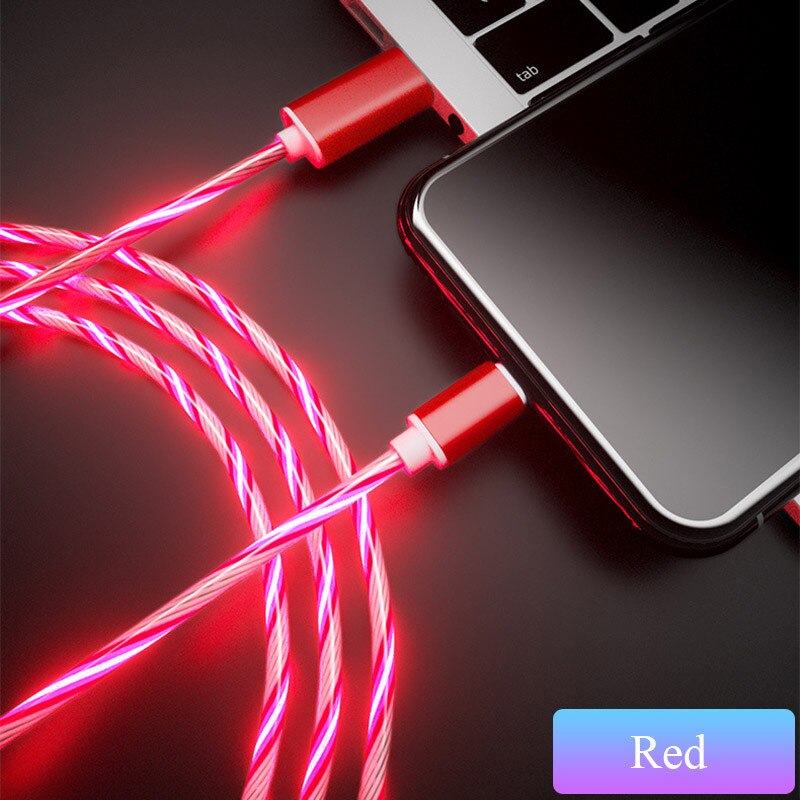 Magnetic Light Fast Charging Micro USB Type C Phone Cable For Samsung A40 A50 A70 A51 A71 Huwei Y5 Y6 Y7 Y9 P8 lite Cable: Red / For Micro