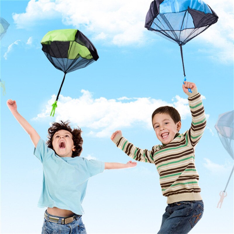 1Pc Hand Gooien Kid Mini Spelen Parachute Speelgoed Soldaat Outdoor Kinderen Speelgoed Voor Plezier