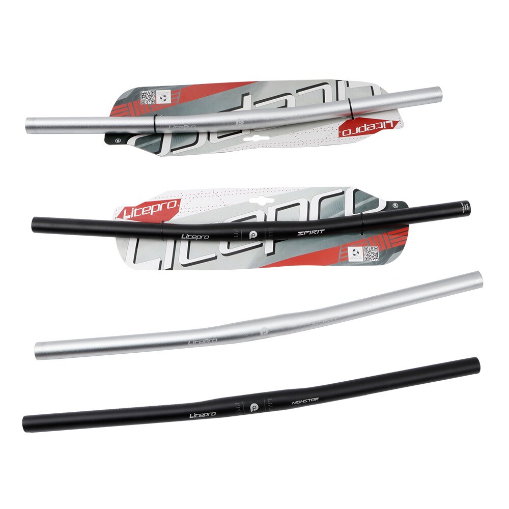 Litepro Flat Bar Spirit Urban MTB Fixie Bike 25.4*580mm Handlebar Folding Monster Horizontal Bicycle Parts