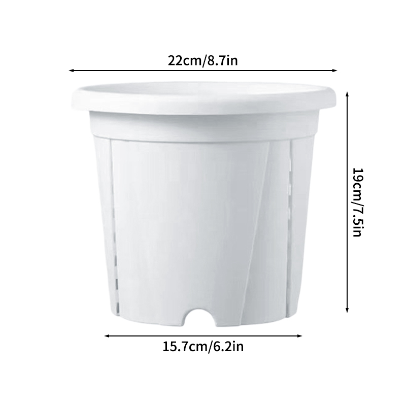 Plastic Green Plant Flower Pot Thickened Resin Gallon Pot Balcony Planting Flower Pot Root Control Breathable Seedling Planters: Yellow