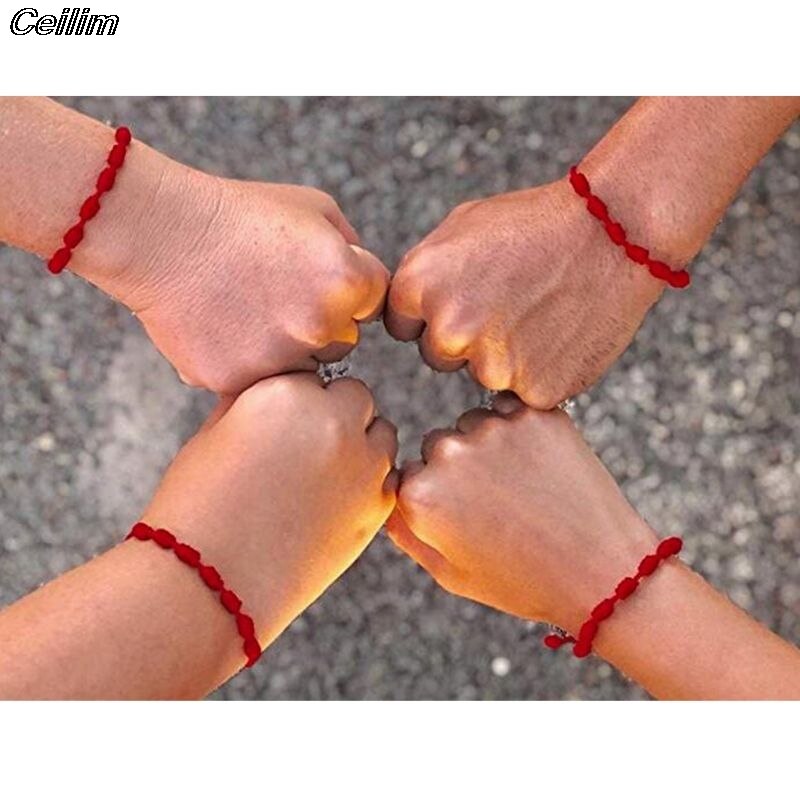 2Pcs 7 Knots Red String Couple Bracelet For Protection Eye Good Luck Amulet For Success And Prosperity Friendship Bracelet