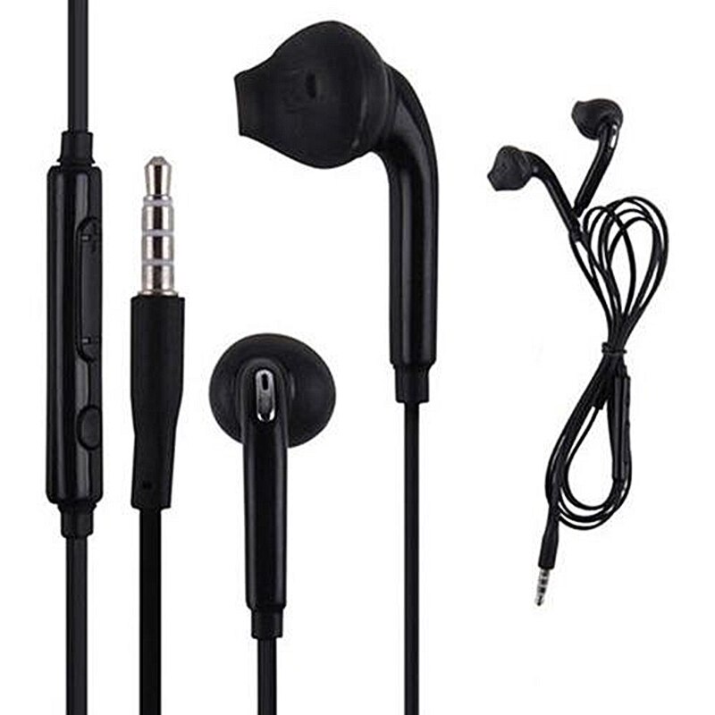 In-Ear Bass Headset Bedrade Koptelefoon Oordopjes Met Microfoon Voor Samsung Galaxy S6 Black 3.5Mm Jack Hoofdtelefoon Voor mobiele Telefoon TSLM1