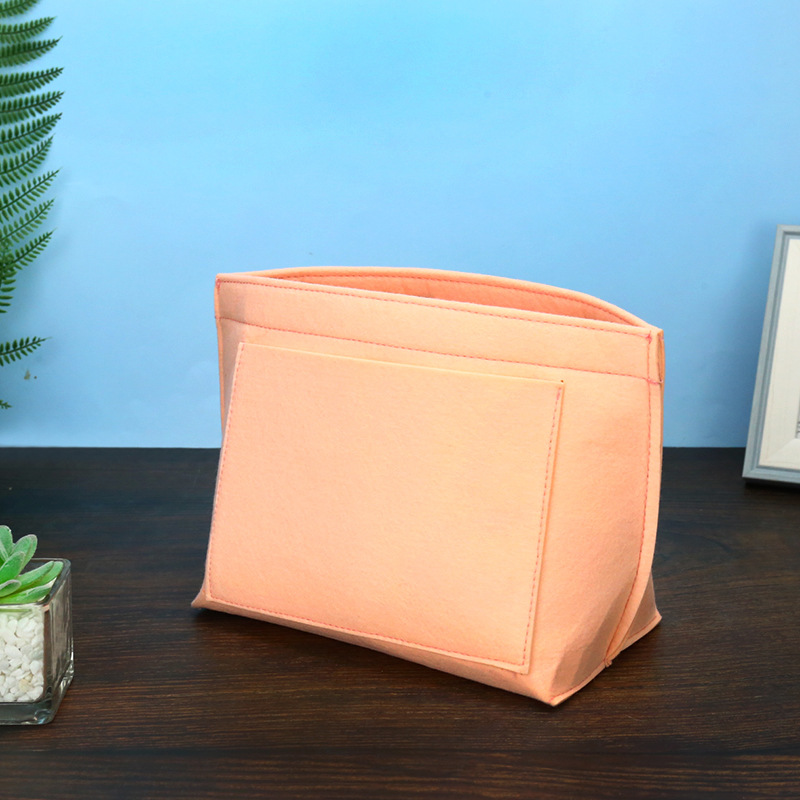 Vilten Inzetzak Past Voor Longchamp Handtas Voering Tas Vilt Doek Make-Up Tas Ondersteuning Voor Reis Draagbare Insert Tas Organizer: S / Beige