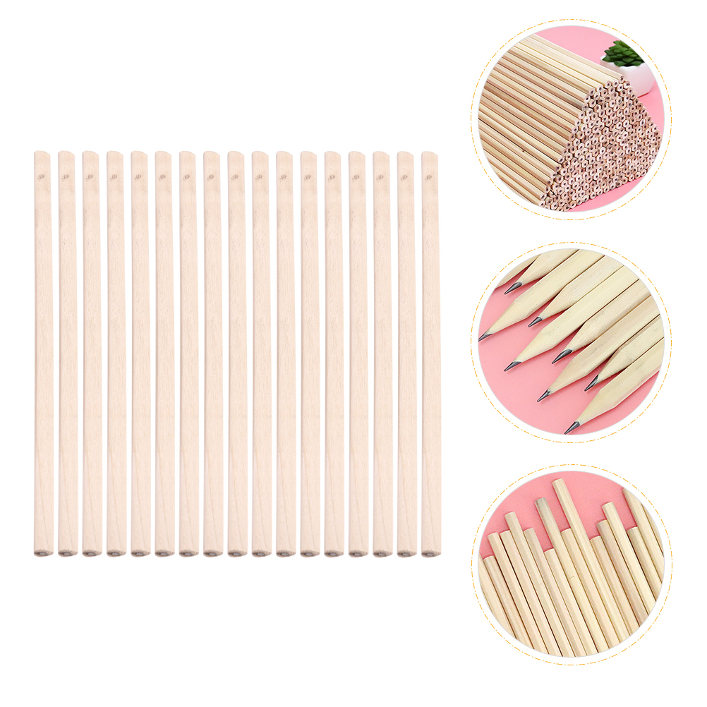 50pcs Toddler Wooden Pencils Children Painting Triangular Wooden Pencils: Default Title
