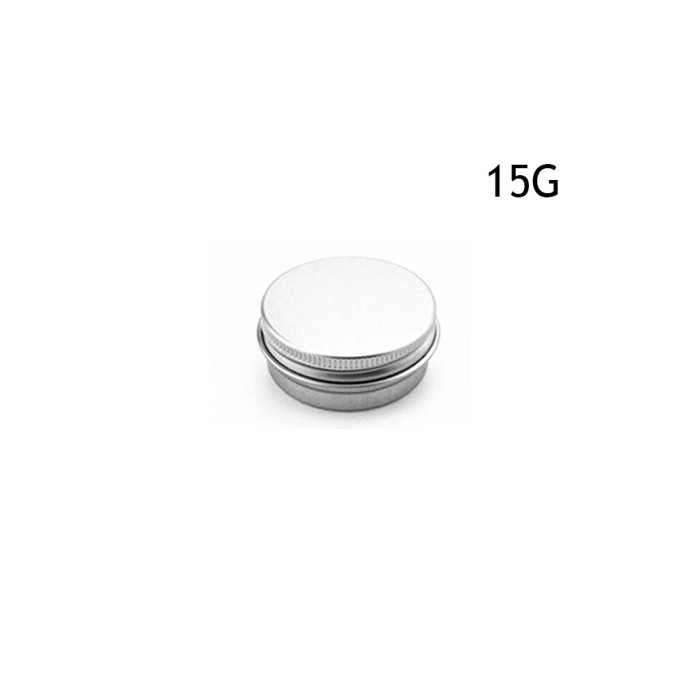 1Pc Round Storage Box Refillable Containers Aluminum Cosmetic Storage Jars Cosmetic Containers Jewelry Candy Favor Organizer: 15g