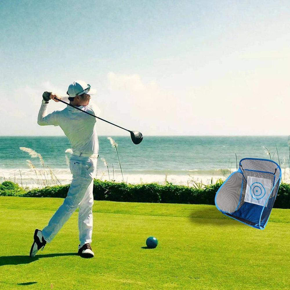 Chipping øvelse net golf net bærbar sammenfoldelig græsplæne skærestang begyndere øve baggård træning hjælpemidler pitching bur swing