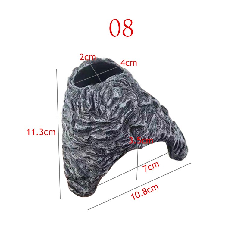 Aquarium Turtle Reptile Hiding Habitat Basking Hide Habitat Decor Reptiles Terrarium Aquarium Landscaping Fish Hiding Cave: 8