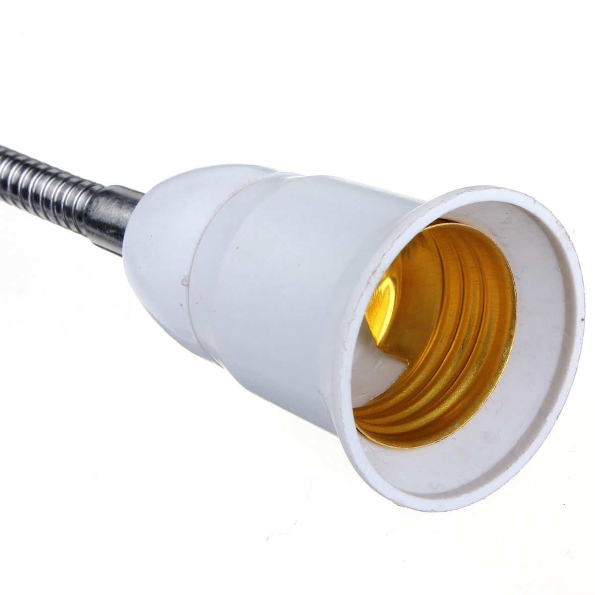 Hermoso E27 a E27 20CM extensión Flexible extensión LED Bombilla soporte portalámparas adaptador de casquillo de rosca convertidor