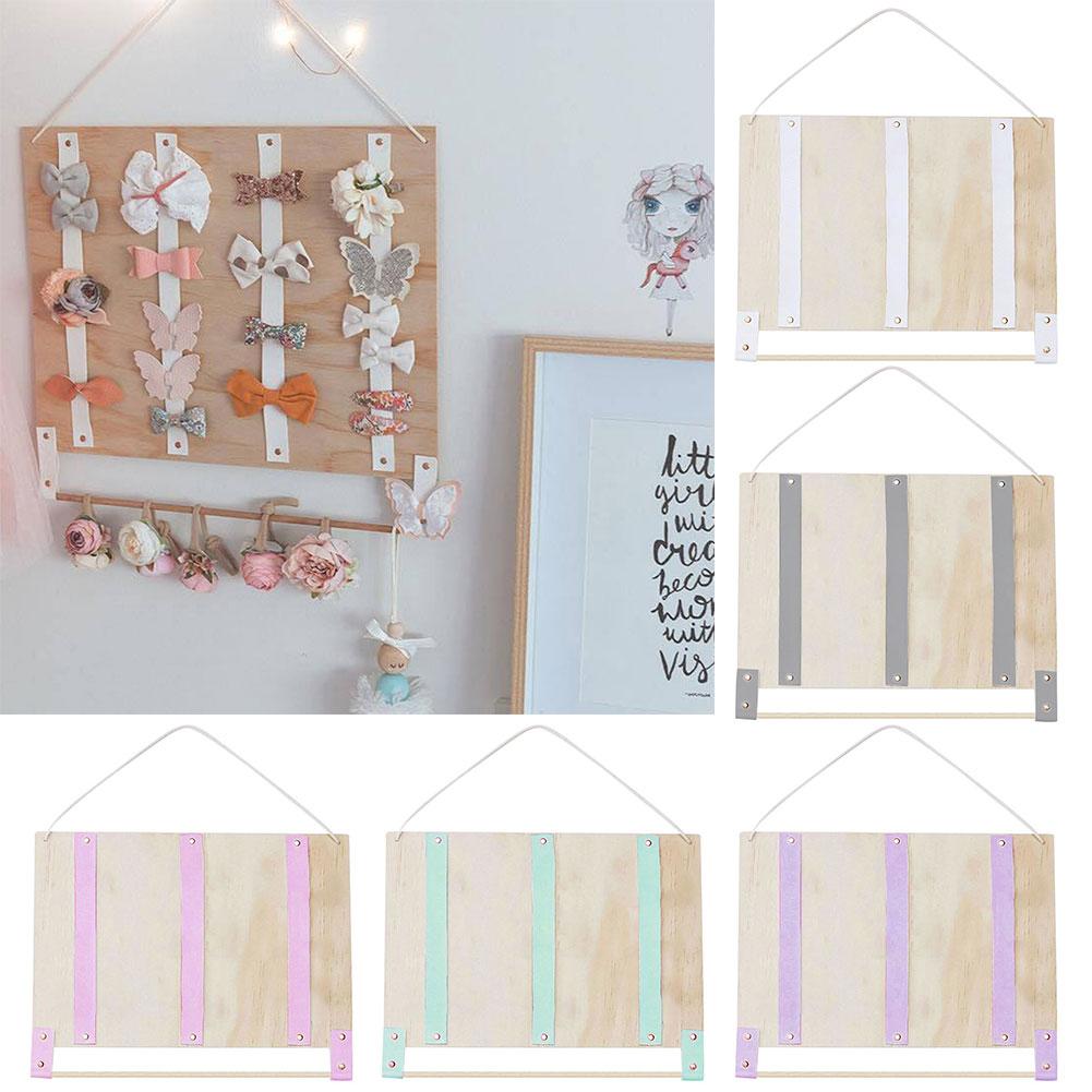Horquilla de fieltro de madera duradera, pinza para el pelo, soporte portátil, almacenamiento, organizador DIY, accesorios, decoración lavable para niños