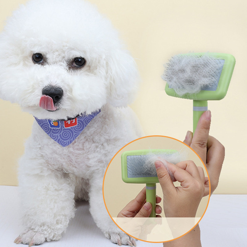 Hondenborstel Pet Hair Remover Massage Hondenkammen Pet Grooming Roestvrijstalen borstel voor honden Knoopopening Kattenkam Hondenaccessoires