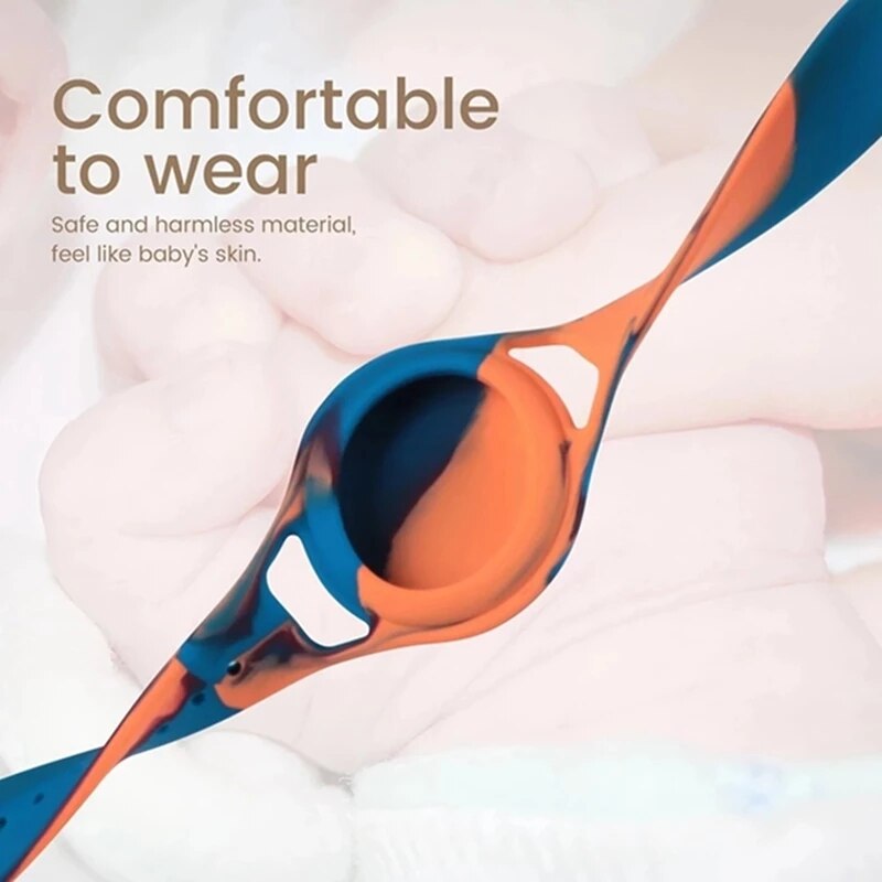 Case for Apple AirTags Kids Soft Silicone Strap Air Tag Anti-Lost Bracelet Protective Cover Shell for AirTag children Strap