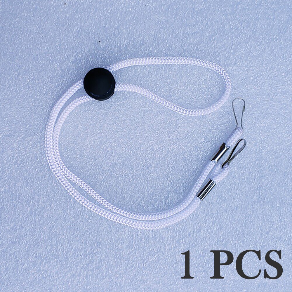 Corde d'extension de masque réglable de corde de support d'oreille d'extension réglable de lanière de 1 pièces accrochent sur la ficelle de cou avec la boucle d'ajustement: 1 pcs White C