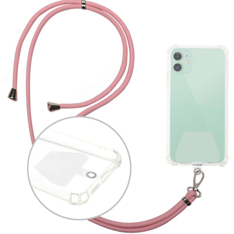 Verstelbare Telefoon Lanyard Afneembare Nekkoord Lanyard Strap En Telefoon Veiligheid Tether Telefoon Lanyard Voor Mobiele Telefoon Accessoires: Pink