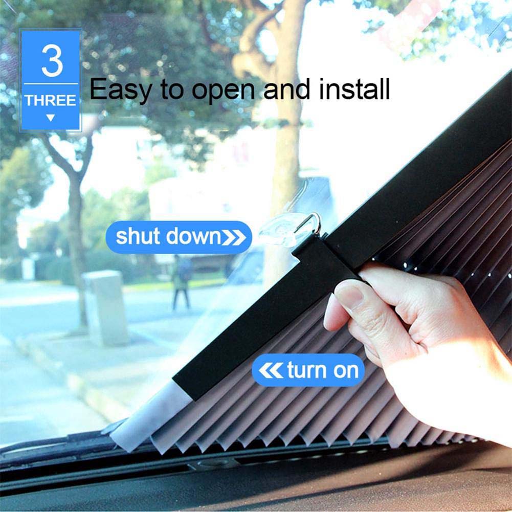 Automatische Intrekbare Auto Voor Achter Voorruit Zonnescherm Anti-Zon Warmte-isolatie Blinds auto interieur bescherming auto levert