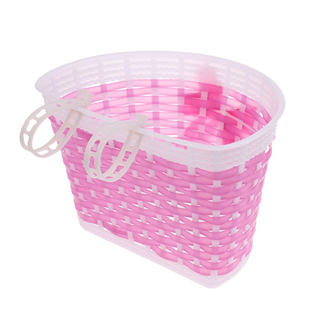 Bike Pink Front Handlebar Basket + Retro Tassels Streamers for Kidsâ Bicycles Tricycles Scooters