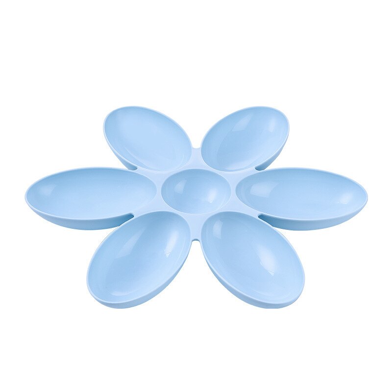 Meerkleurige kattenbakken met bloemen, voerbakken voor puppy's, voerbakken voor kittens, hondenvoerbakken, dierenbenodigdheden: Blauw