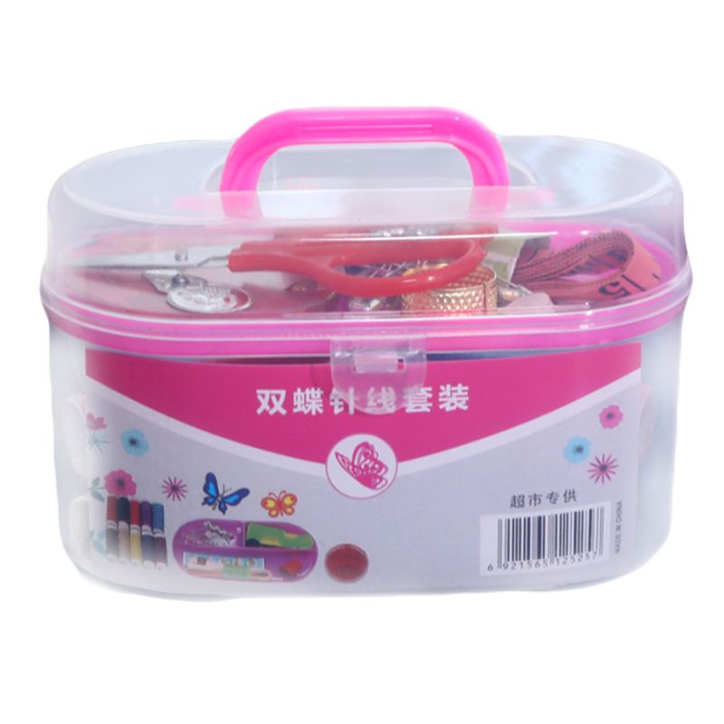 Portable DIY Sewing Thread Travel Kit Knitting Needles Tools Set Stitching Embroidery Craft Tape Measure Scissors Thimble