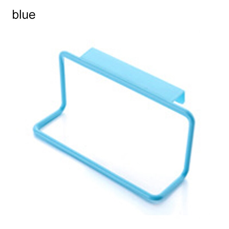 Portable Towel Rack Plastic Hanging Holder 1Pcs Home Storage Organizer Kitchen Accessories Cupboard Cabinet Door Back: Blue