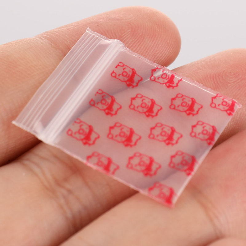 100Pcs Mini Zip lock Bags Zipper Bag Ziplock Bag Plastic Packaging Bags Ziplock Pill Packaging Pouches