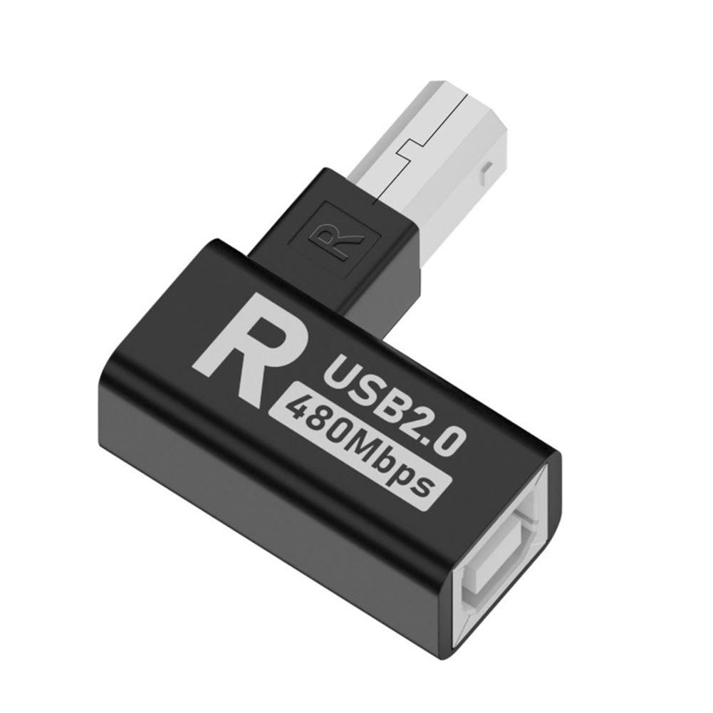 Adaptateur d'imprimante USB 2.0, USB 2.0 mâle vers femelle, résistant à 90 degrés, convertisseur de prise d'extension pour EAU d'imprimante: Bleu