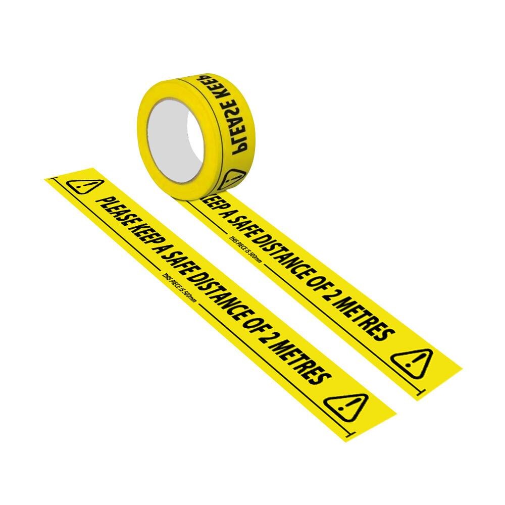 Keep Distance Distancing Floor Tape Sealing Tape Warning Tape Marking Tape Yellow Tapes Office Safety Decoration