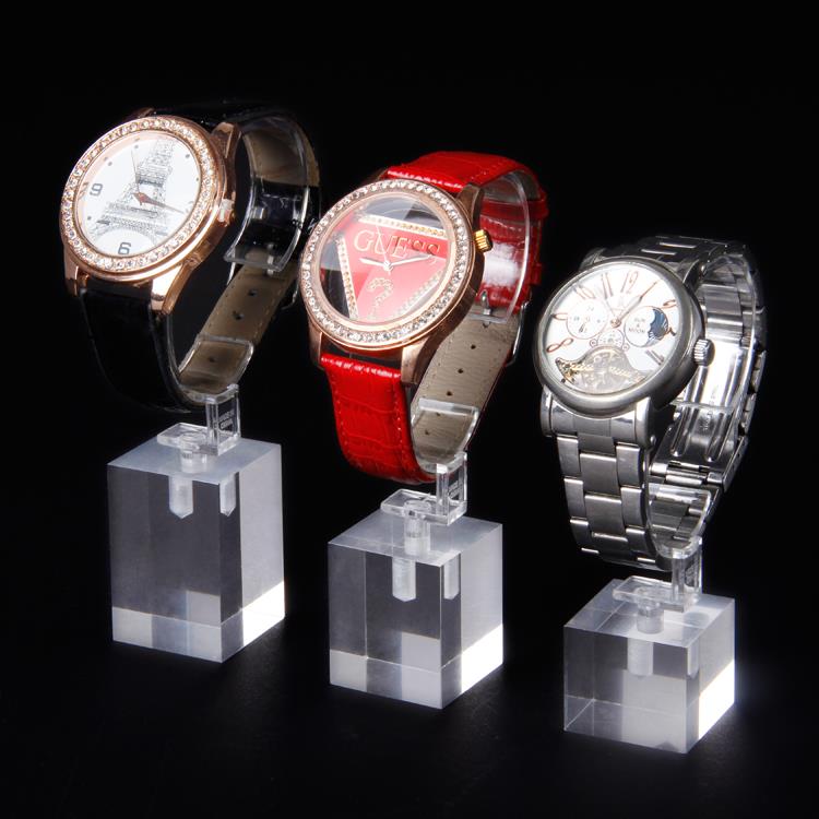 High -Low Acryl Horloge Display Horloge Stand Houder Horloge Organizer Sieraden Stands Sieraden Case Crystal