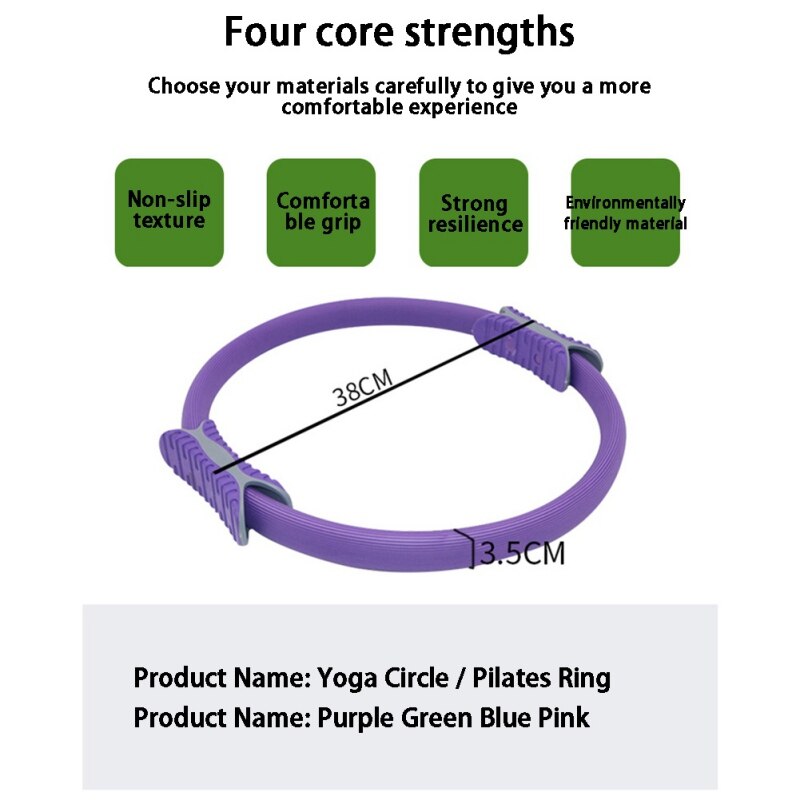 Professional Yoga Pilates Ring - Fitness Resistance Circle - Gym Workout Accessory